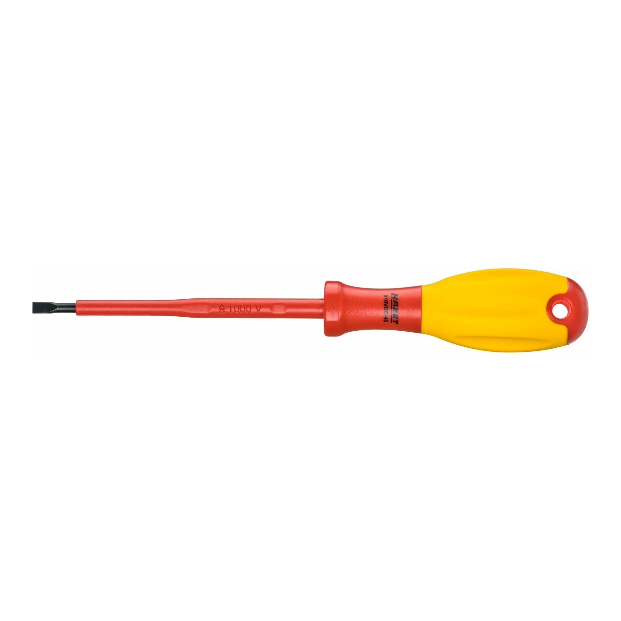 HAZET Elektriker-Schraubendreher 810VDE-40 Schlitz Profil 0.8 x 4