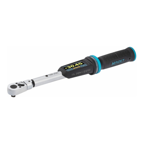 HAZET Elektronischer Drehmoment- Drehwinkel-Schlüssel 7290-5STAC 5 – 60 Nm 3,5 – 44 lbf.ft 1% Toleranz Einsteck-Vierkant 9 x 12 mm Vierkant massiv 10 mm (3/8 Zoll)