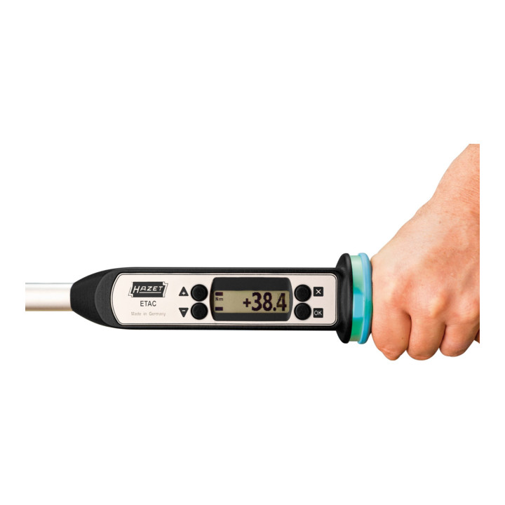 HAZET Elektronischer Drehmoment- / Drehwinkel-Schlüssel Basis-Version 7292-1ETAC Nm min-max: 20 - 200 Nm Toleranz: 2% Einsteck-Vierkant 14 x 18 mm, Vierkant massiv 12,5 mm (1/2 Zoll)