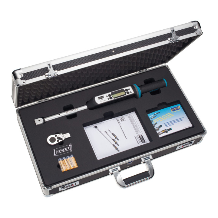 HAZET Elektronischer Drehmoment- / Drehwinkel-Schlüssel Basis-Version 7292-1ETAC Nm min-max: 20 - 200 Nm Toleranz: 2% Einsteck-Vierkant 14 x 18 mm, Vierkant massiv 12,5 mm (1/2 Zoll)