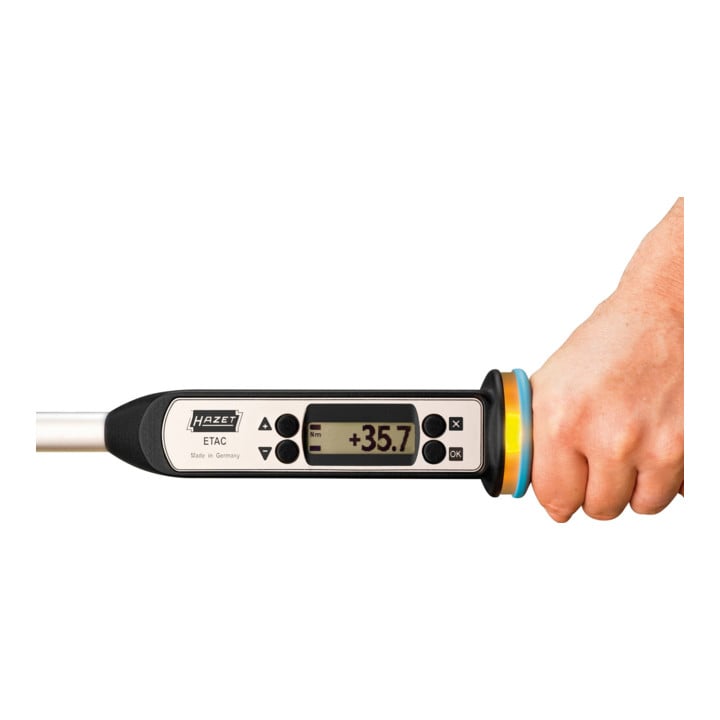 HAZET Elektronischer Drehmoment-/ Drehwinkel-Schlüssel Betriebs-/ Werkstatt-Version 7292-ETAC Nm min-max: 10 - 200 Nm Toleranz: 2% Einsteck-Vierkant 14 x 18 mm, Vierkant massiv 12,5 mm (1/2 Zoll)