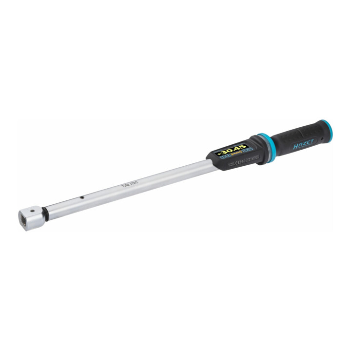 HAZET Elektronischer Drehmoment- / Drehwinkelschlüssel 7292-2STAC Nm min-max: 20 - 200 Nm lbf min-max: 15 - 150 lbfft Toleranz: 1% Einsteck-Vierkant 14 x 18 mm, Vierkant massiv 12,5 mm (1/2 Zoll)