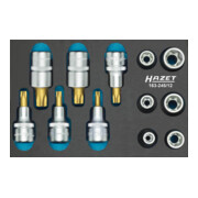 HAZET Gereedschapset ∙ TX 163-245/12 ∙ Vierkant hol 12,5 mm (1/2 inch) ∙ Buiten-TX-profiel, Binnen-TX-profiel ∙ E10 – E20 ∙ T30 – T60 ∙ Aantal gereedschappen: 12