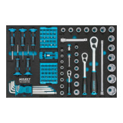 HAZET gereedschapsset 163-329/100 Vierkant hol 6,3 mm (1/4 inch), Vierkant hol 10 mm (3/8 inch), Vierkant hol 12,5 mm (1/2 inch), Zeskant massief 6,3 (1/4 inch) Buitenzeskant tractieprofiel, Kruisgleuf P
