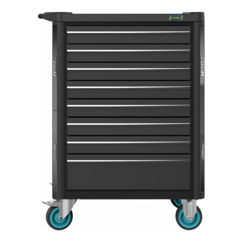 HAZET Gereedschapwagen Assistent 179N-8-RAL7021 ∙ Laden, ondiep: 7 x 81 x 522 x 398 mm ∙ Laden, diep: 1 x 166 x 522 x 398 mm