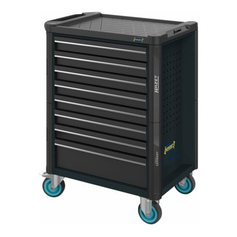 HAZET Gereedschapwagen Assistent 179N-8-RAL7021 ∙ Laden, ondiep: 7 x 81 x 522 x 398 mm ∙ Laden, diep: 1 x 166 x 522 x 398 mm