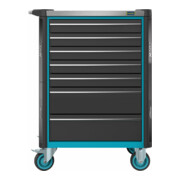 HAZET Gereedschapwagen Assistent 179NX-7/65ALU ∙ Laden, ondiep: 5 x 81 x 522 x 398 mm ∙ Laden, diep: 2 x 166 x 522 x 398 mm ∙ Aantal gereedschappen: 65-2