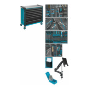 HAZET Gereedschapwagen Assistent 179NXXL-7/342 ∙ Laden, ondiep: 5 x 81 x 870 x 398 mm ∙ Laden, diep: 2 x 166 x 870 x 398 mm ∙ Aantal gereedschappen: 342