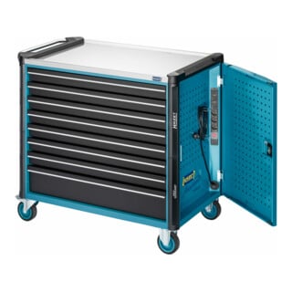 HAZET Gereedschapwagen Assistent 179NXXL-8D/3 ∙ Laden, ondiep: 7 x 81 x 870 x 522 mm ∙ Laden, diep: 1 x 166 x 870 x 522 mm ∙ Aantal gereedschappen: 3