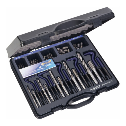 HAZET Gewinde-Reparatur-Sortiment 842N-512/130 Anzahl Werkzeuge: 130