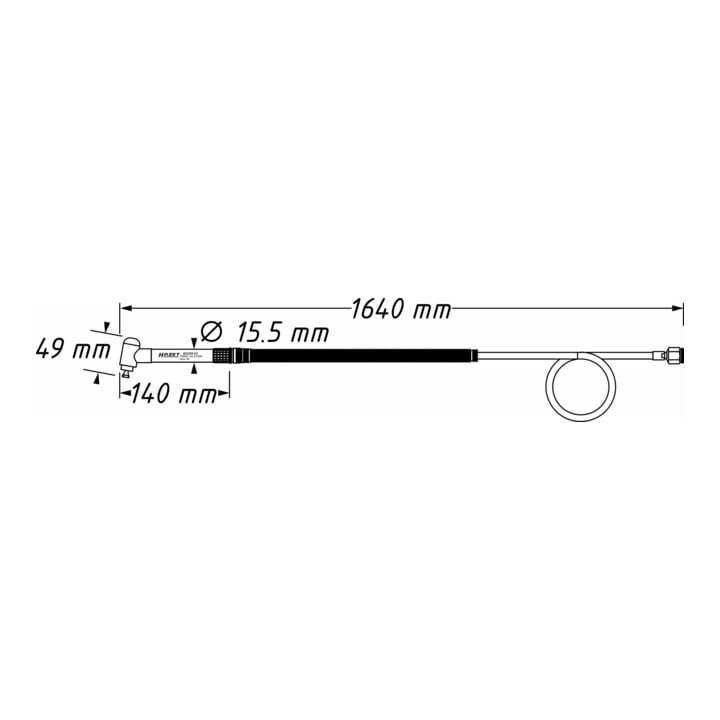 HAZET Haakse microstaafslijper ∙ haaks 9032M-53