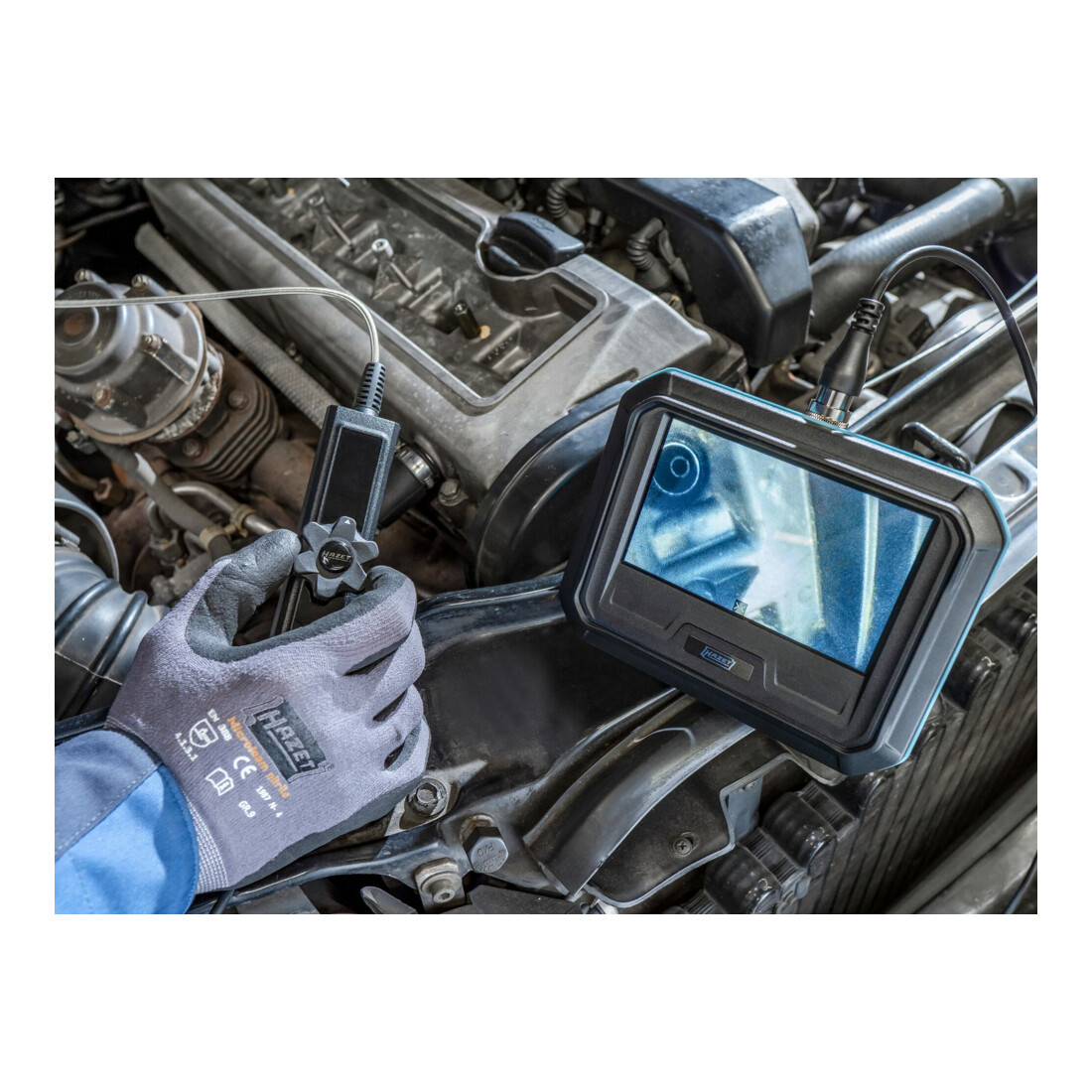HAZET HD Touch Screen Endoskop Satz mit Schwenk-Sonde 180°, ⌀ 3,9 mm 4812-23/5AF