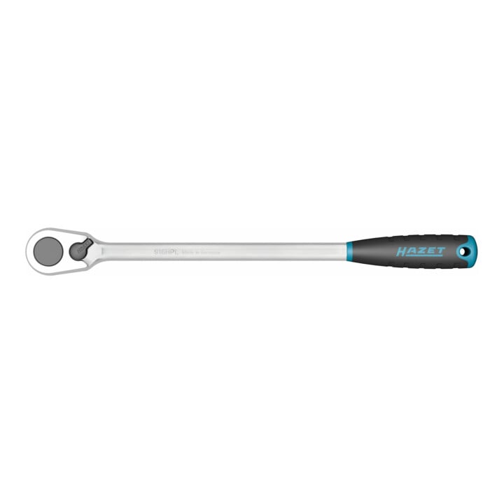 HAZET HiPer Feinzahn-Umschaltknarre 916HPL Vierkant massiv 12,5 mm (1/2 Zoll)