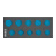 HAZET Insert en mousse souple 163-572L vide 392 x 172 mm