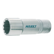 HAZET Inserto chiave a bussola 1/2", a doppio esagono, lungo