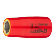 HAZET Inserto chiave a bussola, esagonale, con isolamento di protezione 900KV-13, Attacco quadro, cavo, 12,5mm (1/2"), Profilo trazione esagono esterno, 13mm