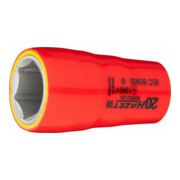HAZET Inserto chiave a bussola, esagonale, con isolamento di protezione 900KV-20, Attacco quadro, cavo, 12,5mm (1/2"), Profilo trazione esagono esterno, 20mm