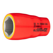 HAZET Inserto chiave a bussola, esagonale, con isolamento di protezione 900KV-22, Attacco quadro, cavo, 12,5mm (1/2"), Profilo trazione esagono esterno, 22mm