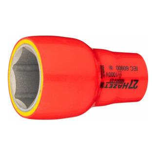 HAZET Inserto chiave a bussola, esagonale, con isolamento di protezione 900KV-27, Attacco quadro, cavo, 12,5mm (1/2"), Profilo trazione esagono esterno, 27mm