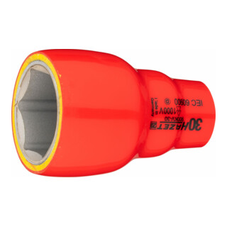 HAZET Inserto chiave a bussola, esagonale, con isolamento di protezione 900KV-30, Attacco quadro, cavo, 12,5mm (1/2"), Profilo trazione esagono esterno, 30mm