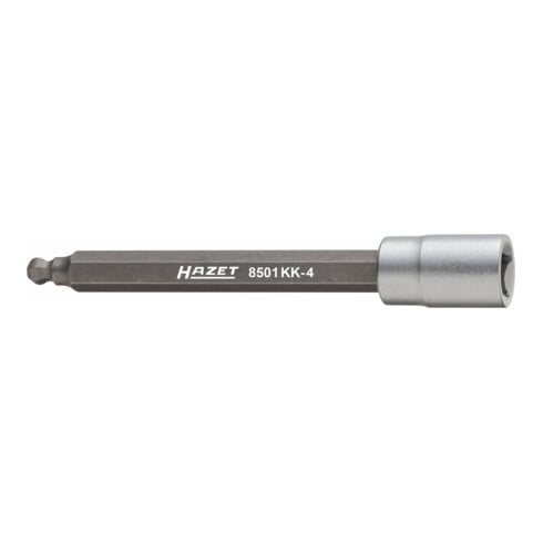 HAZET Inserto chiave a bussola giravite con testa sferica per il sensore di giri motore 8501KK-4, Attacco quadro, cavo, 6,3mm (1/4"), Profilo esagonale interno, 4mm