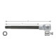 HAZET Inserto chiave a bussola giravite per testate 2579-9, Attacco quadro, cavo, 12,5mm (1/2"), Profilo Polydrive, 168mm-3