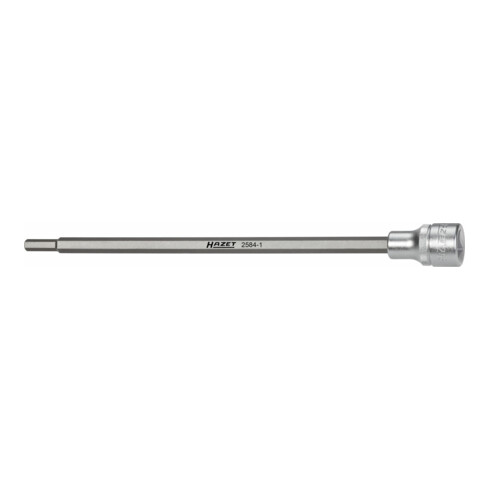HAZET Inserto chiave a bussola giravite per tubo di aspirazione 2584-1, Attacco quadro, cavo, 12,5mm (1/2"), Profilo esagonale interno, 6mm