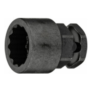 HAZET Inserto chiave a bussola per avvitatori ad impulso, A doppio esagono 900SZ6-21, Attacco quadro, cavo, 12,5mm (1/2"), Attacco esagonale esterno 24mm, Profilo trazione doppio esagono esterno, 21mm