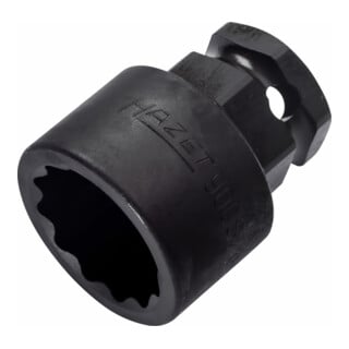 HAZET Inserto chiave a bussola per avvitatori ad impulso, A doppio esagono 900SZ6-24, Attacco quadro, cavo, 12,5mm (1/2"), Attacco esagonale esterno 24mm, Profilo trazione doppio esagono esterno, 24mm