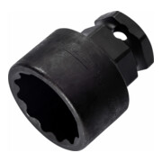 HAZET Inserto chiave a bussola per avvitatori ad impulso, A doppio esagono 900SZ6-27, Attacco quadro, cavo, 12,5mm (1/2"), Attacco esagonale esterno 24mm, Profilo trazione doppio esagono esterno, 27mm