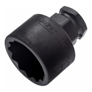 HAZET Inserto chiave a bussola per avvitatori ad impulso, A doppio esagono 900SZ6-30, Attacco quadro, cavo, 12,5mm (1/2"), Attacco esagonale esterno 24mm, Profilo trazione doppio esagono esterno, 30mm