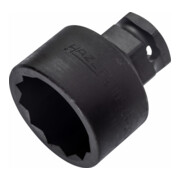HAZET Inserto chiave a bussola per avvitatori ad impulso, A doppio esagono 900SZ6-32, Attacco quadro, cavo, 12,5mm (1/2"), Attacco esagonale esterno 24mm, Profilo trazione doppio esagono esterno, 32mm