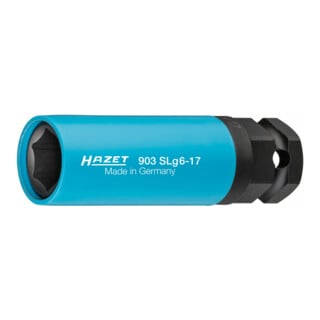 HAZET Inserto chiave a bussola per avvitatori ad impulso, Ad esagono 903SLG6-17, Attacco quadro, cavo, 12,5mm (1/2"), Attacco esagonale esterno 24mm, Profilo trazione esagono esterno, 17mm
