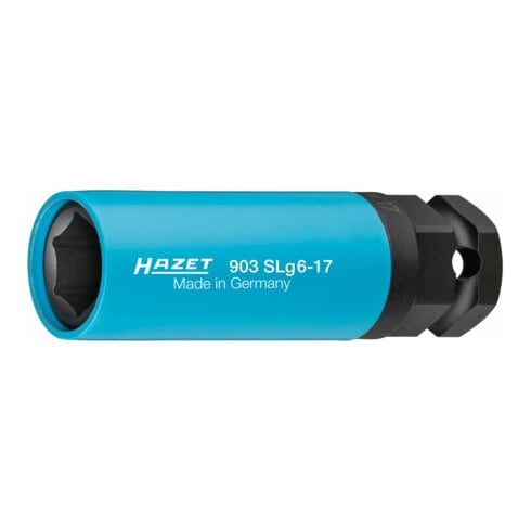 HAZET Inserto chiave a bussola per avvitatori ad impulso, Ad esagono 903SLG6-17, Attacco quadro, cavo, 12,5mm (1/2"), Attacco esagonale esterno 24mm, Profilo trazione esagono esterno, 17mm