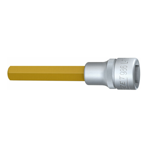HAZET Inserto chiave a bussola per giraviti 986L-11, Attacco quadro, cavo, 12,5mm (1/2"), Profilo esagonale interno, 11mm