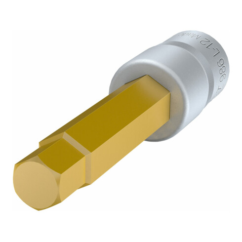 HAZET Inserto chiave a bussola per giraviti 986L-12, Attacco quadro, cavo, 12,5mm (1/2"), Profilo esagonale interno, 12mm