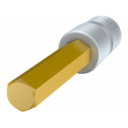 HAZET Inserto chiave a bussola per giraviti 986L-14, Attacco quadro, cavo, 12,5mm (1/2"), Profilo esagonale interno, 14mm