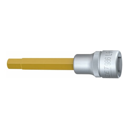 HAZET Inserto chiave a bussola per giraviti 986L-9, Attacco quadro, cavo, 12,5mm (1/2"), Profilo esagonale interno, 9mm