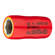 HAZET Inserto per chiave a bussola, esagonale 880KV-13, Attacco quadro, cavo, 10mm (3/8"), Profilo trazione esagono esterno, 13mm