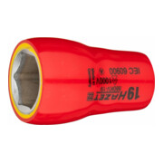 HAZET Inserto per chiave a bussola, esagonale 880KV-19, Attacco quadro, cavo, 10mm (3/8"), Profilo trazione esagono esterno, 19mm