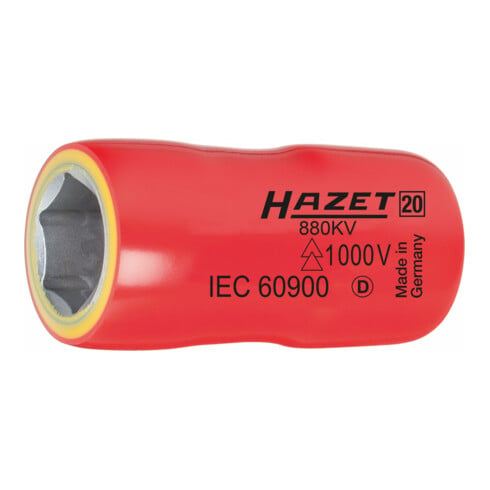 HAZET Inserto per chiave a bussola, esagonale 880KV-9, Attacco quadro, cavo, 10mm (3/8"), Profilo trazione esagono esterno, 9mm