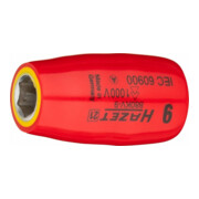 HAZET Inserto per chiave a bussola, esagonale 880KV-9, Attacco quadro, cavo, 10mm (3/8"), Profilo trazione esagono esterno, 9mm