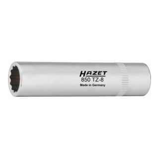 HAZET Inserto per rivestimento carter della catena 850TZ-8, Attacco quadro, cavo, 6,3mm (1/4"), Profilo trazione doppio esagono esterno, 8mm