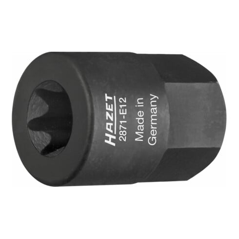 HAZET Inserto TX turbocompressore / raccordo a gomito 2871-E12, Attacco esagonale esterno 17mm, Profilo esterno TX, E12
