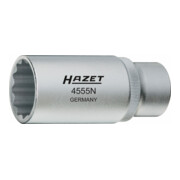 HAZET Inspuitproeiersgereedschap 4555N ∙ Vierkant hol 12,5 mm (1/2 inch) ∙ Buiten-twaalfkant-profiel ∙ 27 mm
