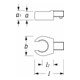 HAZET Insteek-ringsleutel ∙ open 6612C-22 ∙ Insteekvierkant 9 x 12 mm ∙ Buiten-twaalfkant-profiel ∙ 22 mm