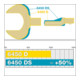 HAZET Insteek-steeksleutel 6450D-16 ∙ Insteekvierkant 14 x 18 mm ∙ Buiten-zeskant-profiel ∙ 16 mm