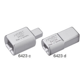 HAZET Insteekadapter 6423C ∙ Insteekvierkant 9 x 12 mm ∙ Insteekvierkant 14 x 18 mm