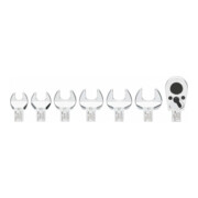 HAZET Insteekgereedschap set 6450C/7 Insteekvierkant 9 x 12 mm buitenzeskant profiel, vierkant massief 10 mm (3/8 inch) 7 stuks