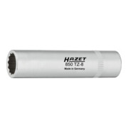 HAZET Inzetstuk kettingkastbekleding 850TZ-8 ∙ Vierkant hol 6,3 mm (1/4 inch) ∙ Buiten-twaalfkant-tractieprofiel ∙ 8 mm